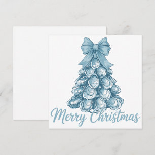 Oyster Tree Bow Preppy God Jul Coquette Julkort