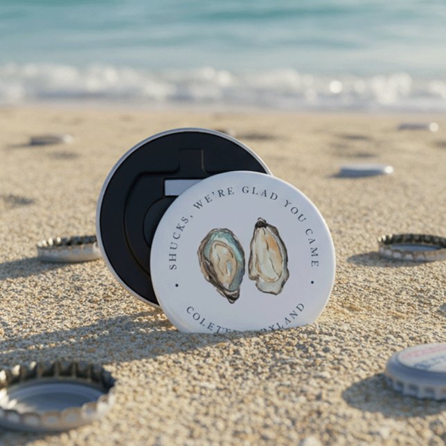 Oyster Wedding Favor för kustfärgen Flasköppnare (Skapare uppladdad)