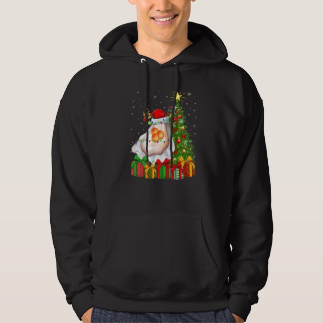 Oyster  Xmas Holiday Santa Oyster Christmas Tree Hoodie (Framsida)