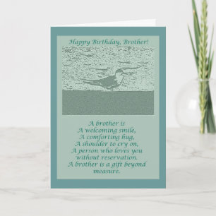 Oystercatcher Brother Birthday Card Kort