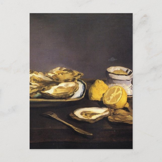 Oysters - Édouard Manet Vykort (Framsida)