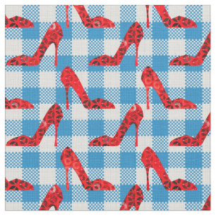 oz blue gingham ruby tofflor tyg