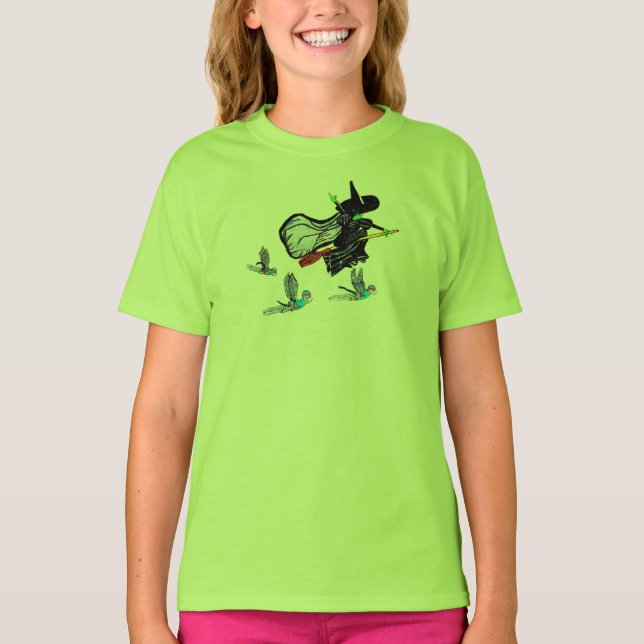 OZ FLYING WICKED WITCH T-Shirt (Framsida)