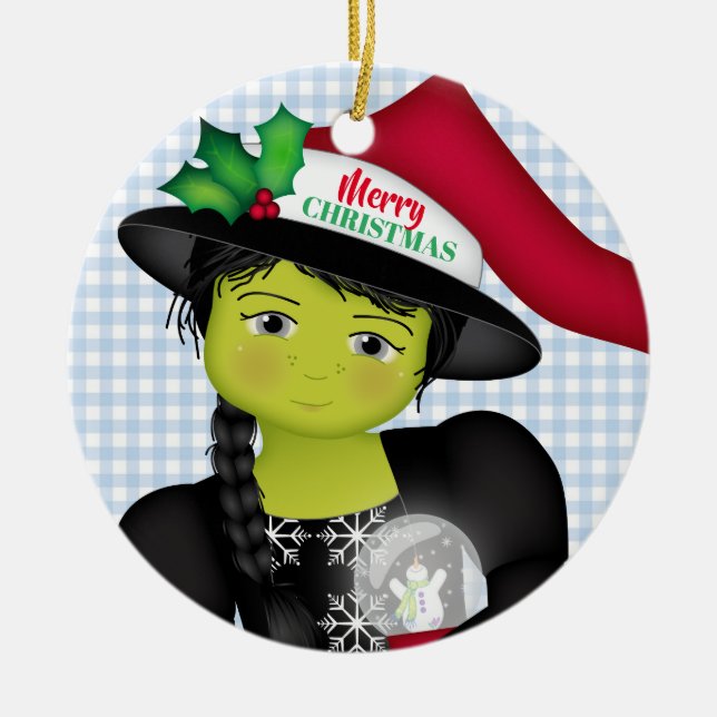 Oz God jul Wicked Witch Ceramic Ornament (Framsidan)