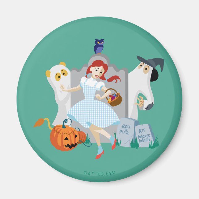 Oz™-guiden | Dorothy Halloween Lycklig Dance Magnet (Framsidan)