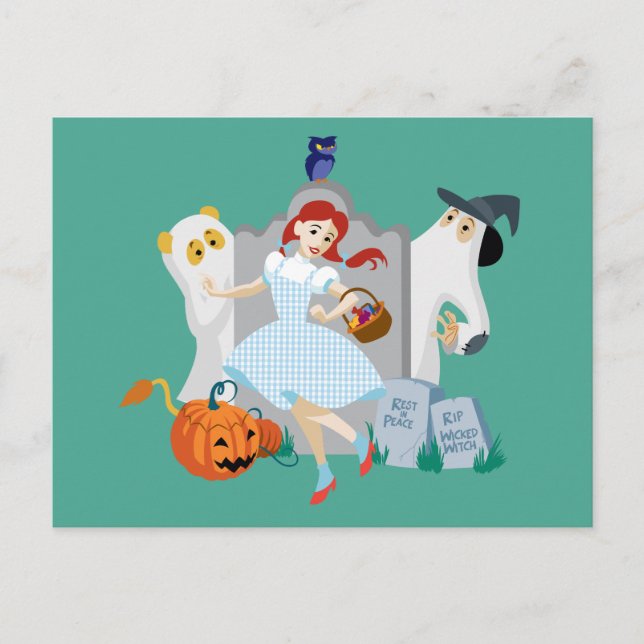 Oz™-guiden | Dorothy Halloween Lycklig Dance Vykort (Framsida)