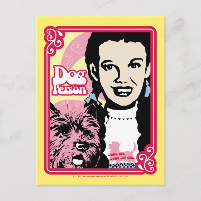 Oz™-guiden | Dorothy™ & Toto™ - Hund Person Vykort (Framsida)