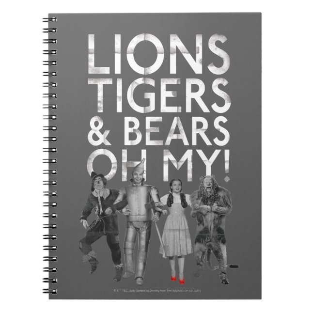 Oz™-guiden | Lejon Tigers & Bears Oh My! Anteckningsbok (Framsidan)