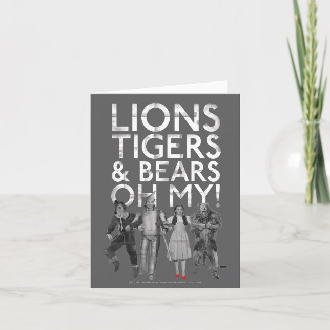 Oz™-guiden | Lejon Tigers & Bears Oh My! Anteckningskort (Framsida)