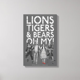 Oz™-guiden Lejon Tigers & Bears Oh My! Canvastryck