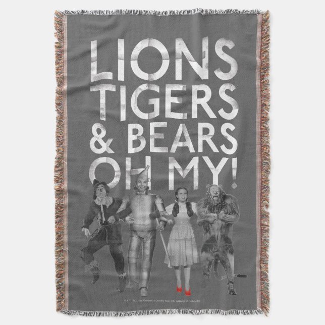 Oz™-guiden | Lejon Tigers & Bears Oh My! Filt (Framsidan Vertikal)