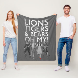 Oz™-guiden Lejon Tigers & Bears Oh My! Fleecefilt