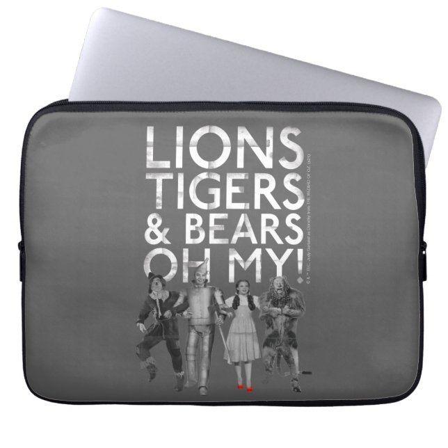 Oz™-guiden | Lejon Tigers & Bears Oh My! Laptop Fodral (Framsidan)
