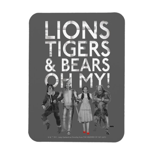 Oz™-guiden | Lejon Tigers & Bears Oh My! Magnet (Vertikal)