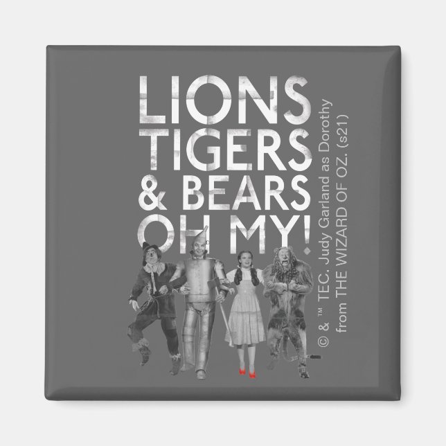 Oz™-guiden | Lejon Tigers & Bears Oh My! Magnet (Framsidan)