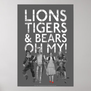 Oz™-guiden Lejon Tigers & Bears Oh My! Poster