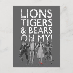 Oz™-guiden Lejon Tigers & Bears Oh My! Vykort
