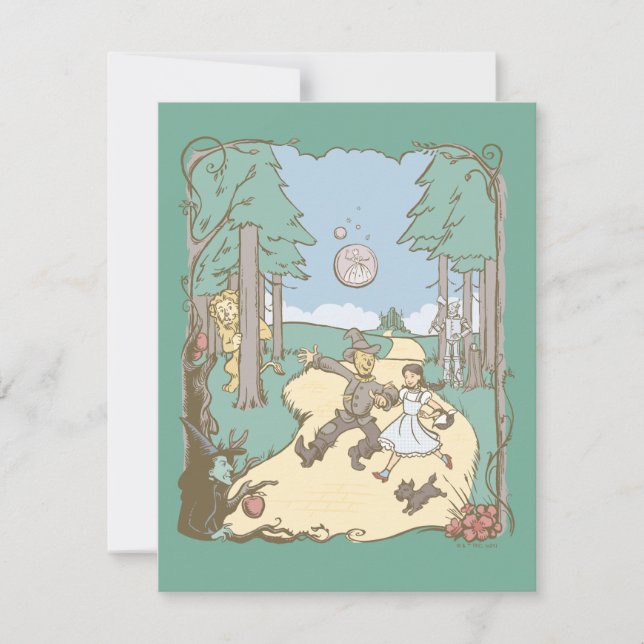 Oz™-guiden | Storybook Gult Brick Road Anteckningskort (Framsida)