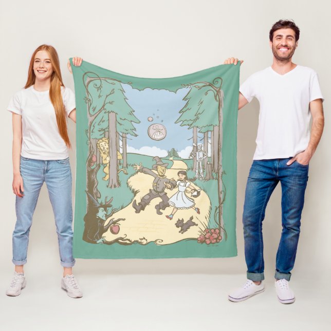 Oz™-guiden | Storybook Gult Brick Road Fleecefilt (På plats)
