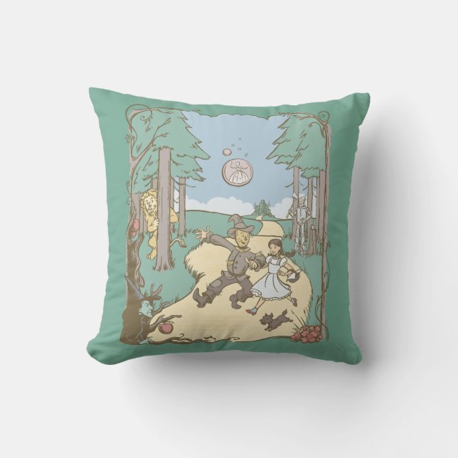 Oz™-guiden | Storybook Gult Brick Road Kudde (Framsida)