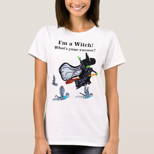 OZ I ÄR WITCH-skämttecken T Shirt (Framsida)