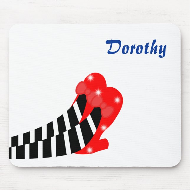 Oz red ruby tofflor på häxdatorns musknapp musmatta (Framsidan)