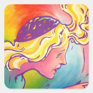 Oz Sticker - Polychrome Fyrkantigt Klistermärke