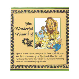 Oz underbara guide anteckningsblock