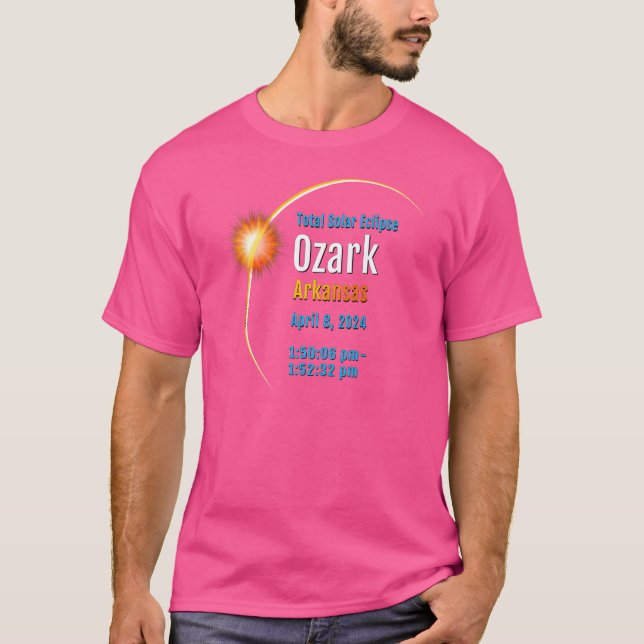 Ozark Arkansas Ar Total Solar Eclipse 2024 1 T Shirt (Framsida)