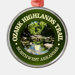 Ozark Highlands Trail (rd) Julgransprydnad Metall