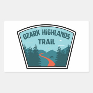 Ozark Highlands Trail Rektangulärt Klistermärke