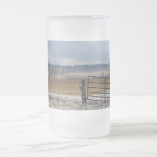 Ozark Land Backe Frosted Glass Beer Mugg