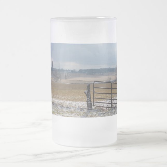 Ozark Land Backe Frosted Glass Beer Mugg (Center)