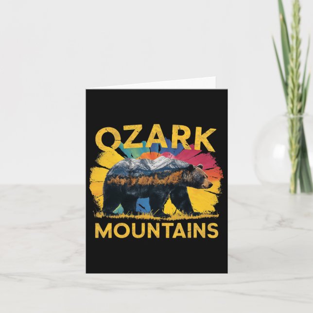 Ozark Mountains Arkansas Bear Nature Hiking Campin Kort (Framsida)