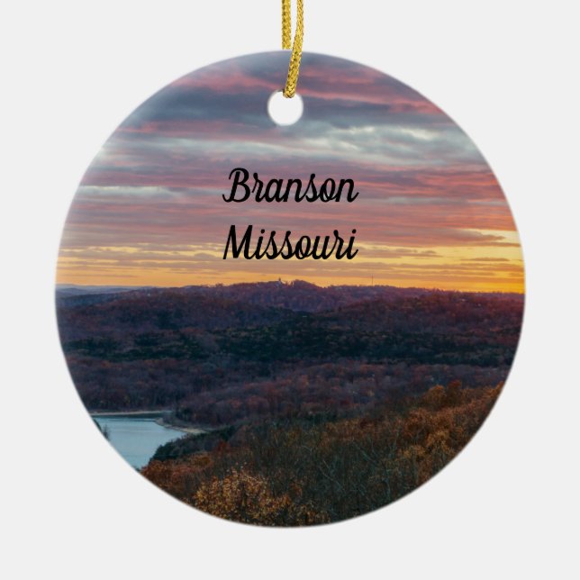 Ozark Mountains Autumn Sunset Ornament (Framsidan)