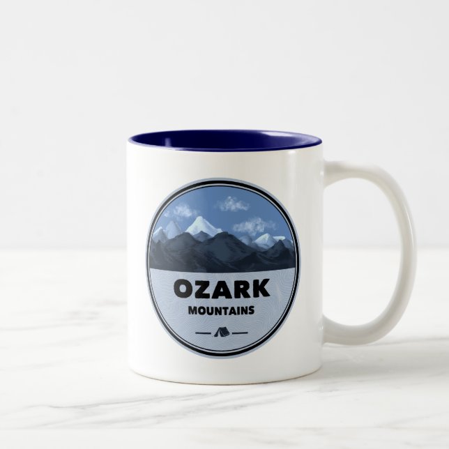 Ozark Mountains Camping Två-Tonad Mugg (Höger)