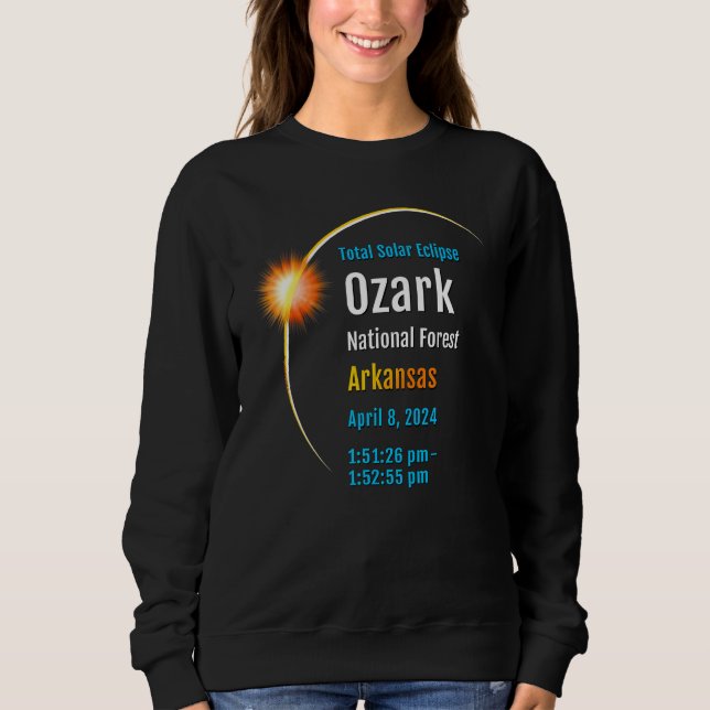 Ozark National Forest Ar Total solförmörkelse 2024 T Shirt (Framsida)