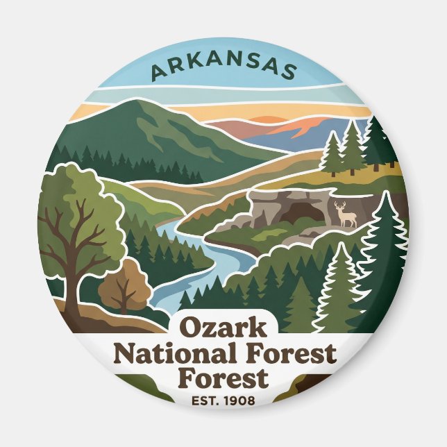 Ozark National Forest Arkansas Magnet (Framsidan)