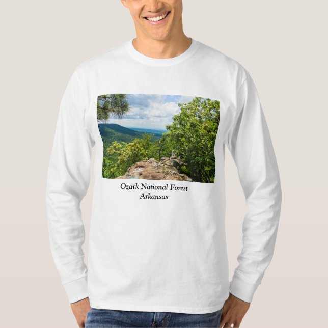 Ozark National Forest Cliff View T Shirt (Framsida)