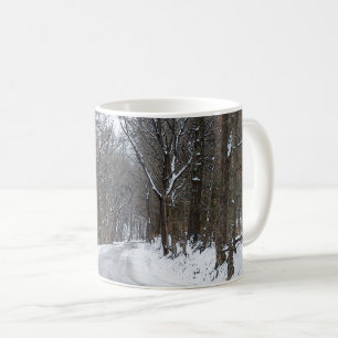 Ozark Snö Covered Road Painterly Coffee Mugg