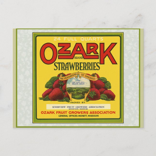 Ozark Strawbär Vykort (Framsida)
