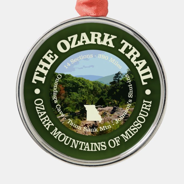 Ozark Trail (rd) Julgransprydnad Metall (Framsidan)