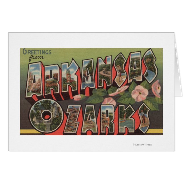 Ozarks, Arkansas - Stora Brev-scenen Hälsningskort (Framsidan Horizontal)