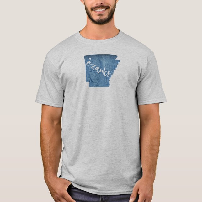 Ozarks, Arkansas Wood Grain T Shirt (Framsida)