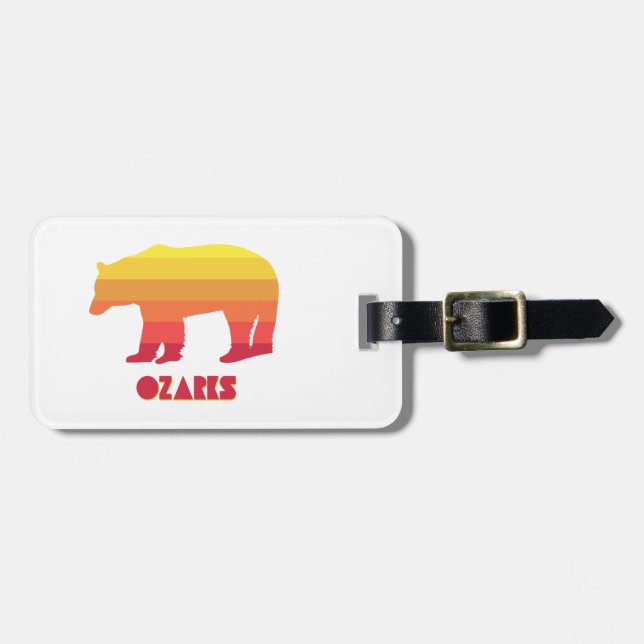 Ozarks Bear Bagagebricka (Horisontell Framsida)