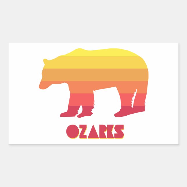 Ozarks Bear Rektangulärt Klistermärke (Framsida)