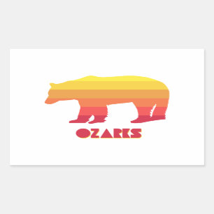 Ozarks Bear Rektangulärt Klistermärke