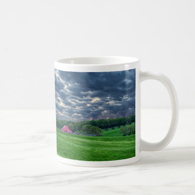 Ozarks Cloudy Farm Sunset Kaffemugg (Höger)