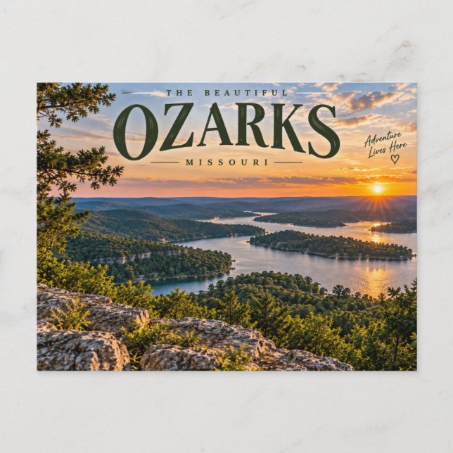Ozarks Missouri Vykort (Framsida)