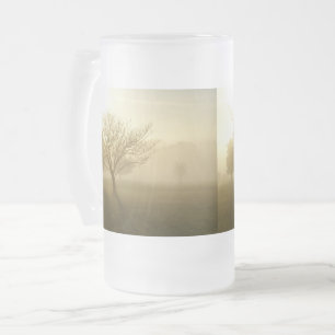 Ozarks Misty Golden Morgon Soluppgång Frostat Glas Ölglas